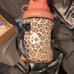 HydroJug Pink and Leopard Print Water Bottle